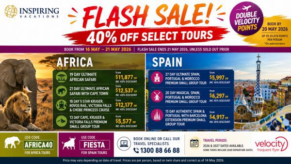 Inspiring Vacations Launches Massive 40% Tour Flash Sale