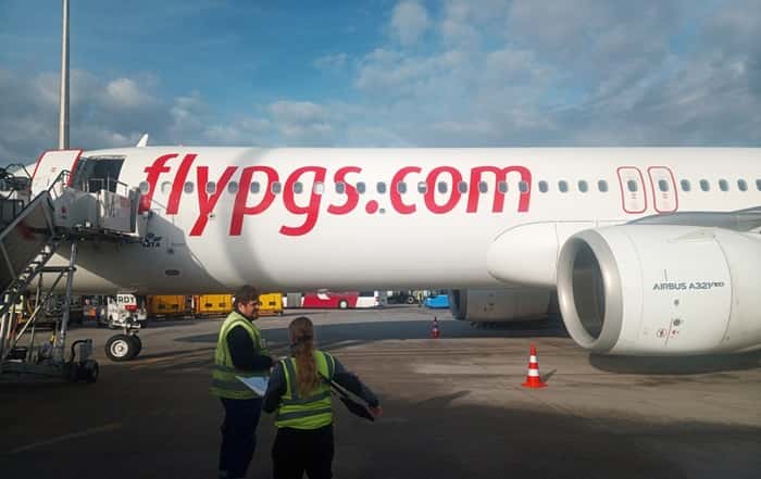 Pegasus jet at gate