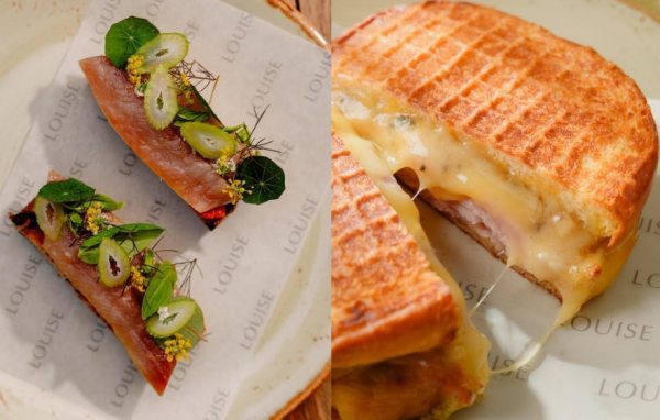 Smoked Cure Sardine (left) & Croque Monsieur (right)