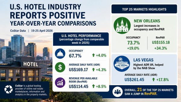 U.S. Hotels Surge: RevPAR Jumps as Demand Climbs