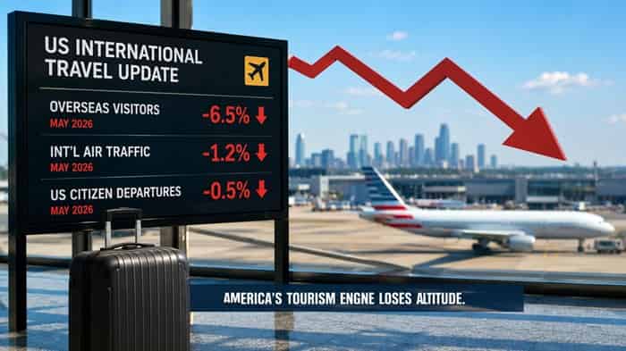 US Tourism Recovery Stalls as Overseas Visits Dip