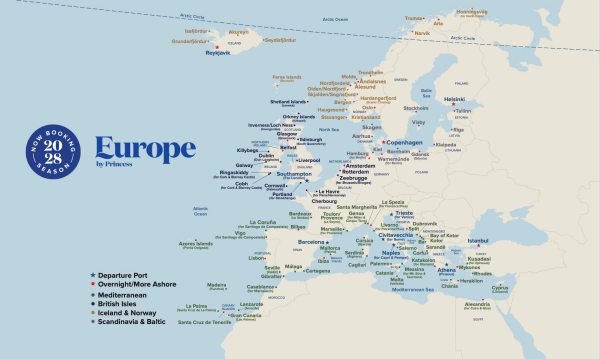Princess Cruises Unveils Biggest-Ever Europe Season for 2028