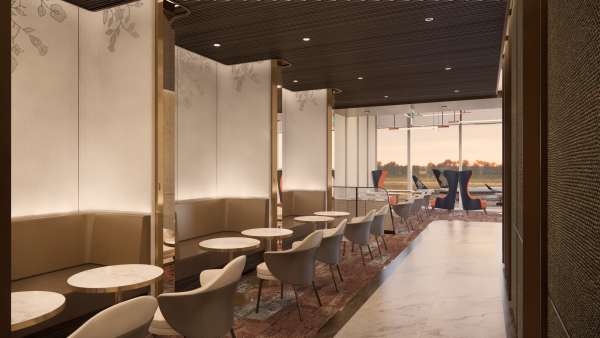 First Class Lounge - Lounge to Tarmac - Rendered visuals for illustrative purposes only