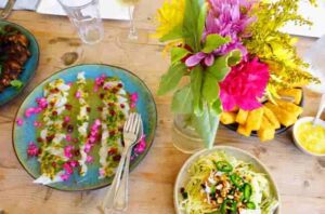 Lunch after Helmi's Caribbean cooking class