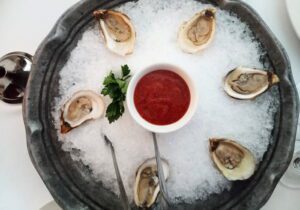 Oysters are found on most Charleston menus