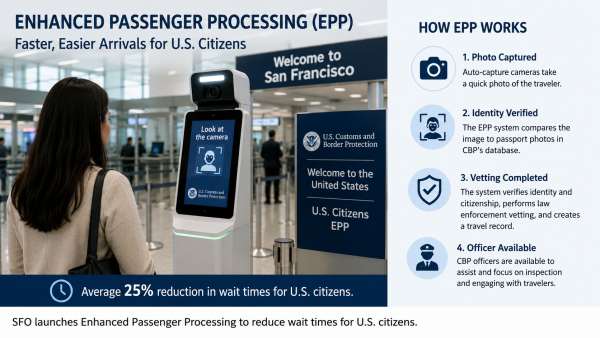 SFO Speeds Up Customs with New Biometric System
