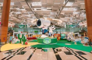 Snoopy and his siblings are geared up for a season of sporty fun at Changi Airport Terminal 3.