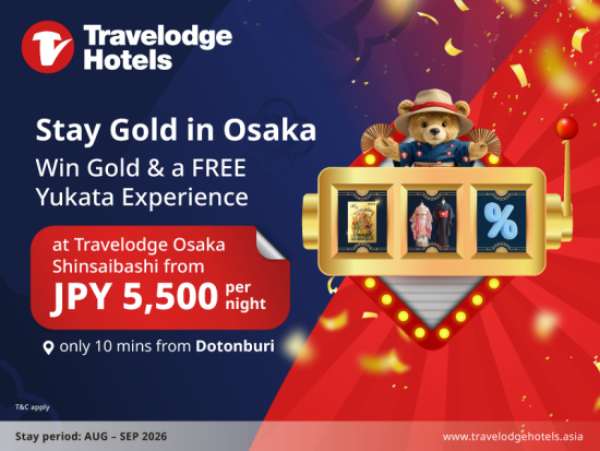 Travelodge Osaka Opens with Gold Bar Giveaway