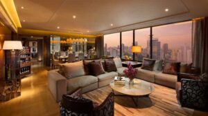 Bangkok sunsets pour golden luxury across Hilton’s skyline.