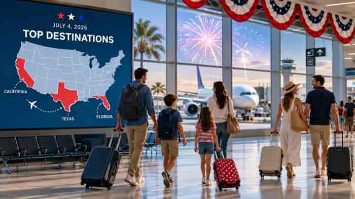 July 4 Travel: Florida, California, Texas Lead