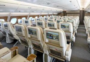 Premium Economy in the newly retrofitted A380 aircraft- converted from two class to three class