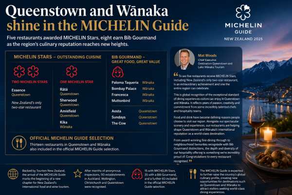 Queenstown & Wānaka Shine in MICHELIN Guide Debut