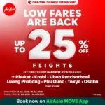 AirAsia Cuts Fares 25% Plus Free Flight Change