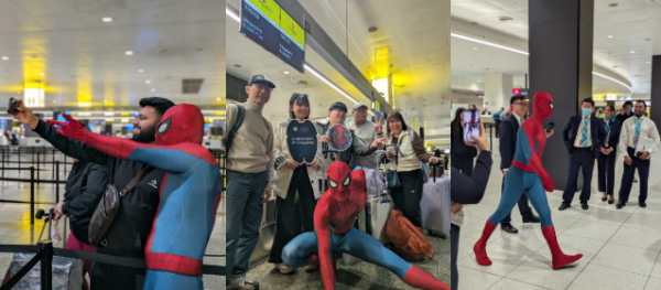 Spider-Man Swings Into Melbourne Airport