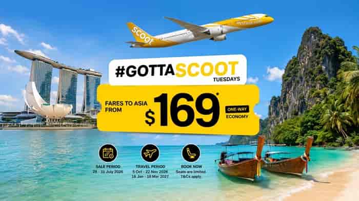 Scoot Asia Sale Sends Winter Packing With $169 Fares