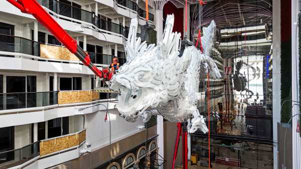 MSC World Asia Roars to Life With Dragon Sculpture