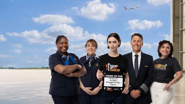 American Airlines and Lily Collins Rally for Cancer Research