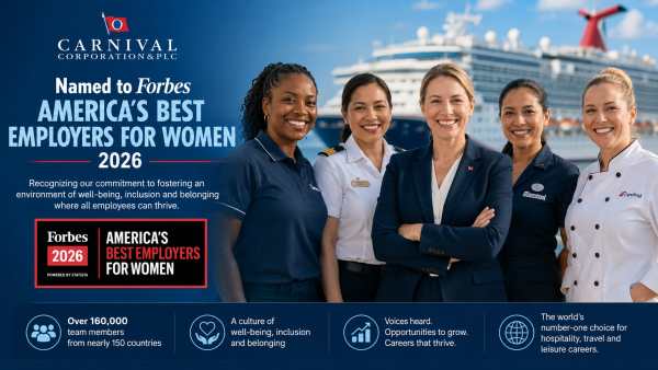 Carnival Crowned a Top US Employer for Women in 2026