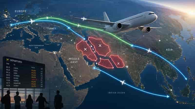 Middle East Airspace Crisis Redraws Global Travel