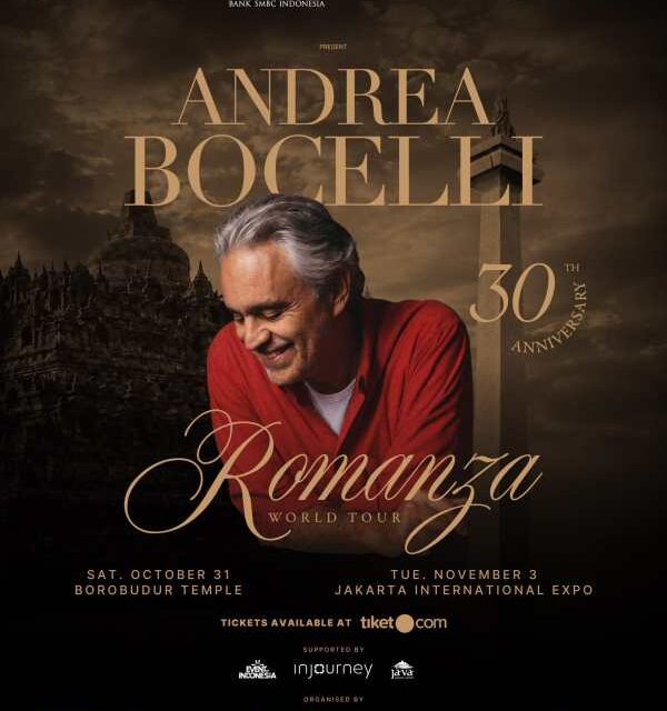 Andrea Bocelli Brings Romanza 30th Tour to Indonesia