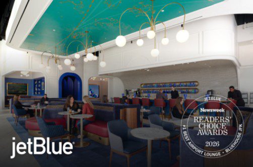 JetBlue BlueHouse Lounge Named Newsweek’s #1 at JFK