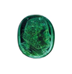 Portrait of Archduke Ernest of Austria. Engraved Colombian Emerald Cameo, 9,06 ct. End of 16th century. Greens of Cheltenham Collection