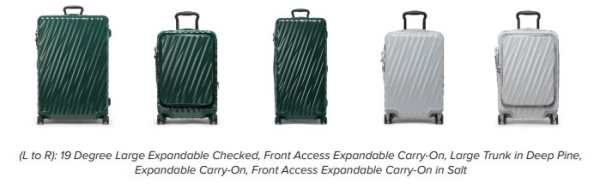 19 Degree Large Expandable Checked, Front Access Expandable Carry-On, Large Trunk in Deep Pine,