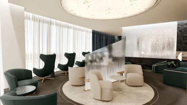 Etihad London Heathrow Lounge, First - Rest central area
