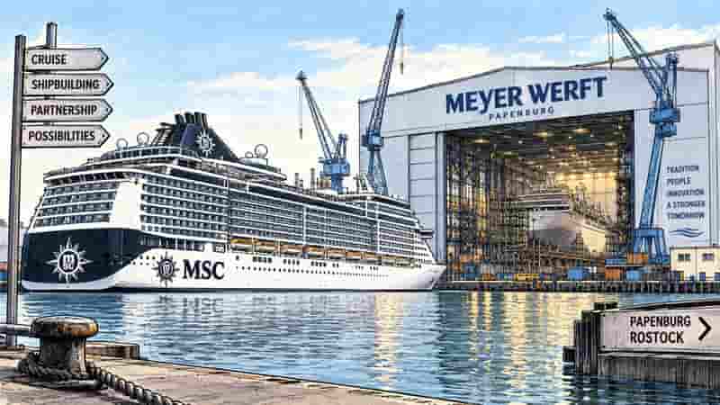 MSC Eyes Meyer Werft in Cruise Shipbuilding Power Play