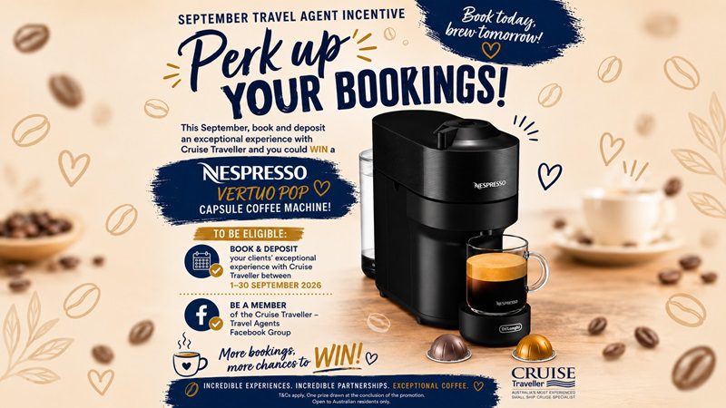 Cruise Traveller Brews Up Agent Booking Incentive