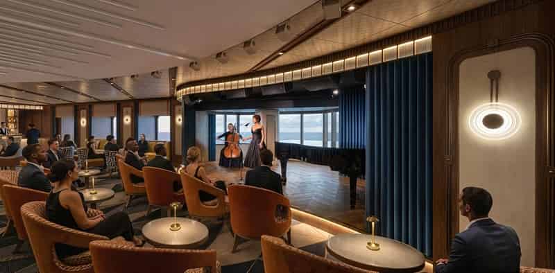 New stage expands entertainment offerings, including Vivace Strings, soloists, pianists and late-night cabaret