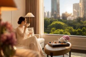 Oriental Residence Bangkok-One Bedroom Corner Prestige-Living room-AI