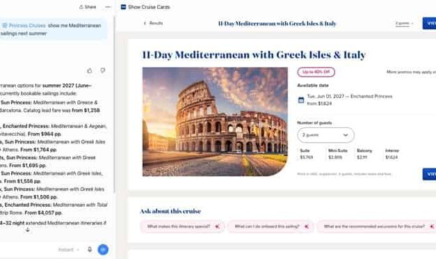 Princess Cruises Launches AI Planning in ChatGPT