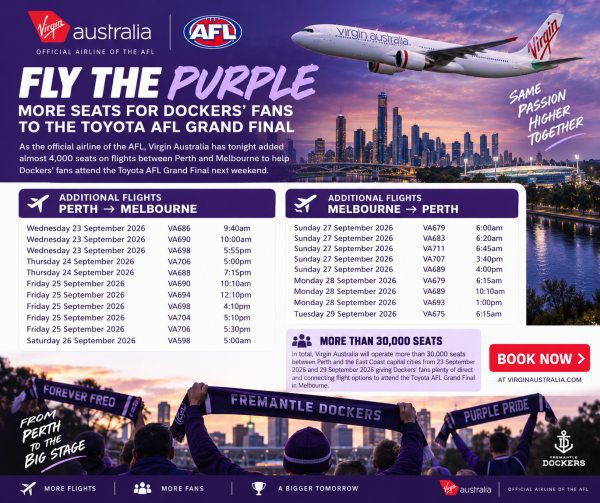 Virgin Australia Adds Extra AFL Grand Final Seats