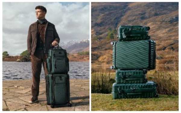 ando Norris pictured with the Alpha TUMI Brief Pack and Alpha Dual Access Expandable 4 Wheeled