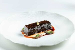 Glazed wagyu beef cheek