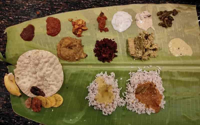 Sadya meal at Mother's Veg Plaza