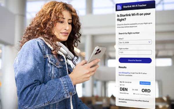 United Starlink Wi-Fi Takes Off on Nearly Half Its Flights