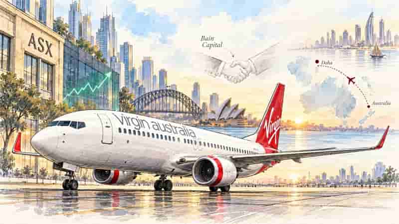 Virgin Australia ASX Return: Bain and Qatar Airways